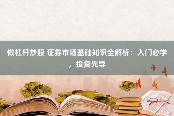 做杠杆炒股 证券市场基础知识全解析：入门必学，投资先导