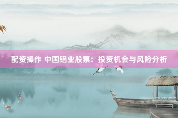 配资操作 中国铝业股票：投资机会与风险分析