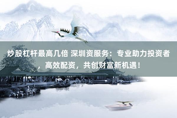炒股杠杆最高几倍 深圳资服务：专业助力投资者，高效配资，共创财富新机遇！