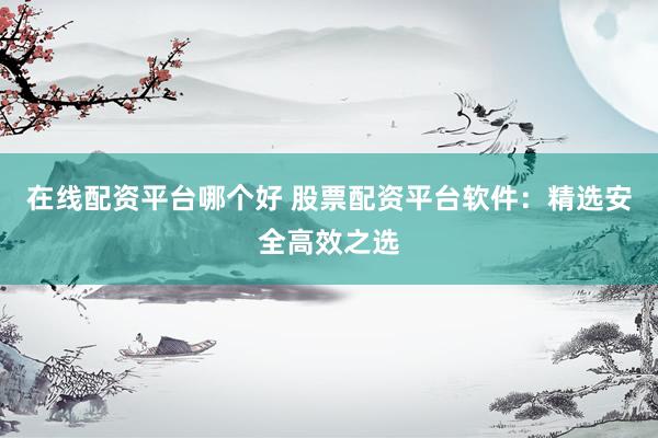 在线配资平台哪个好 股票配资平台软件：精选安全高效之选