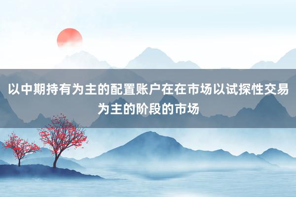 以中期持有为主的配置账户在在市场以试探性交易为主的阶段的市场