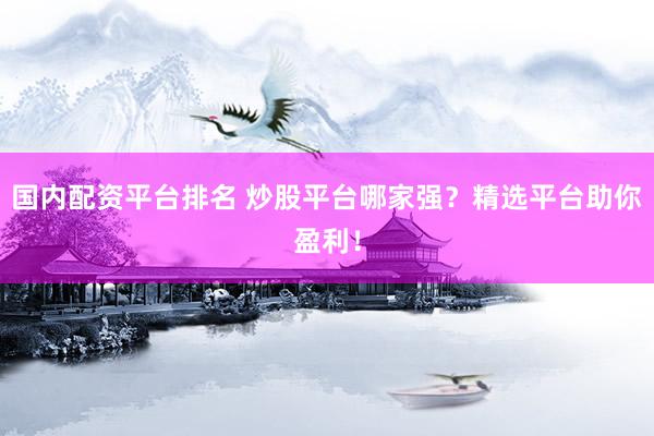 国内配资平台排名 炒股平台哪家强？精选平台助你盈利！