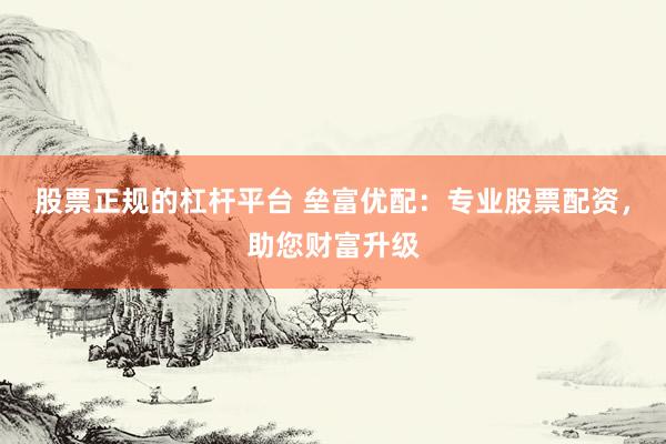股票正规的杠杆平台 垒富优配：专业股票配资，助您财富升级